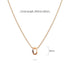 Initials Brick Alphabet Letter Necklace Rose Gold Layered Steel Jewellery